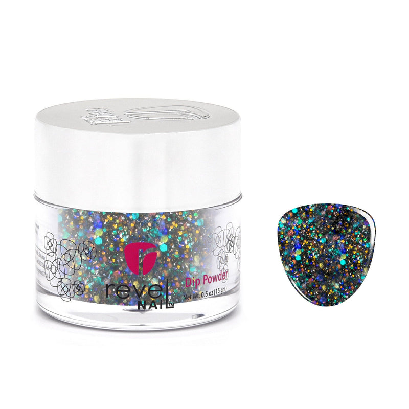 Dip Powder D994 Moonwalk Black Glitter Dip Powder 0.5 oz jar