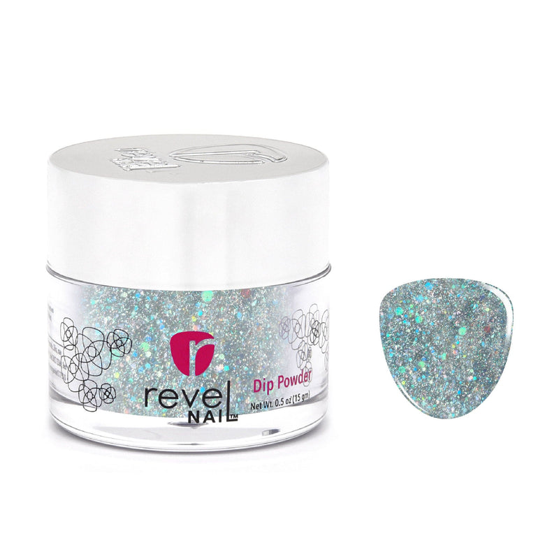 Dip Powder D995 Enthralled Blue Glitter Dip Powder 0.5 oz jar