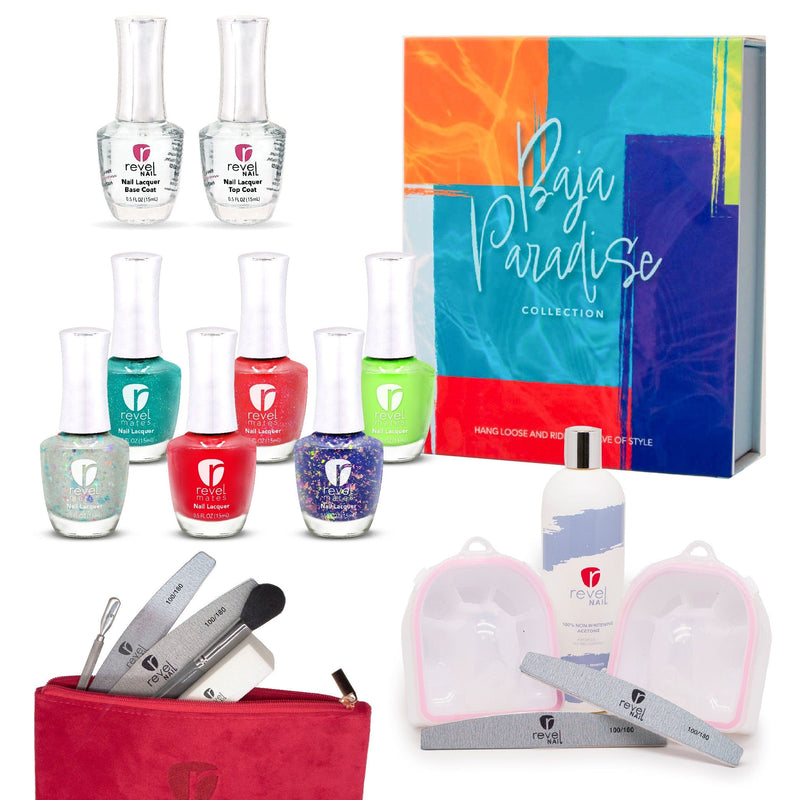 Nail Polish Baja Paradise | Nail Polish Starter Kit Baja Paradise | Nail Polish Starter Kit + Removal Kit & Tool Kit