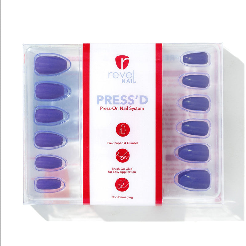 Press Ons Amthyest Aura | Gloss Medium Coffin Press-On Nails