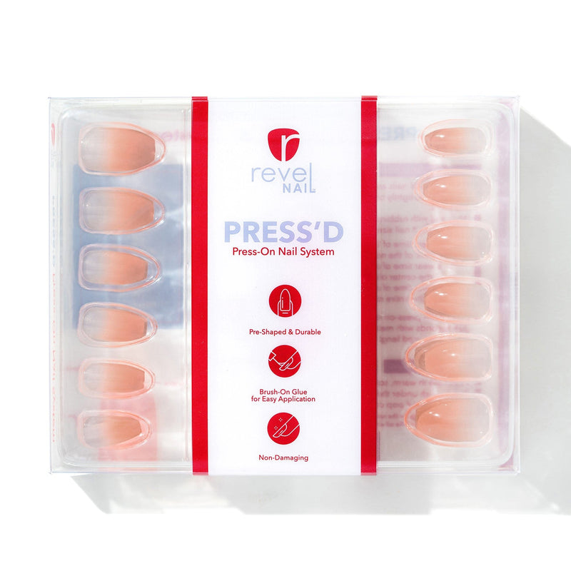 Press Ons Creme Brulee | Gloss Medium Coffin Press-On Nails