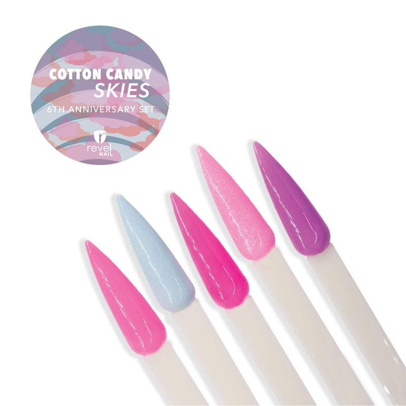 Revel Nail Dip Powder Cotton Candy Skies Themed Set