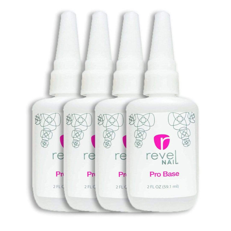 Revel Nail Dip Powder Liquid Pro Pack | 2 oz Pro Base Refill Bottle (4 count)