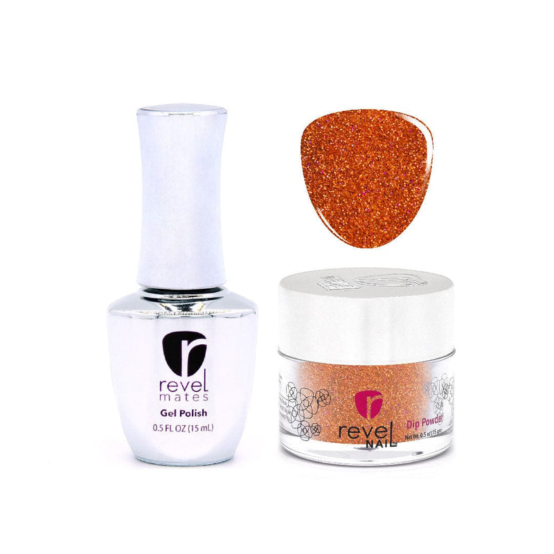 Revel Nail Dip Powder Revel Mates Lacquer Gel Polish + Dip Set | D308 Lava