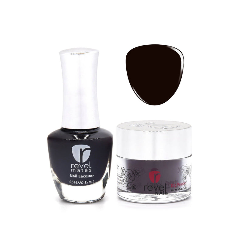 Revel Nail Dip Powder Revel Mates Lacquer Lacquer Polish + Dip Set | D251 All-Nighter