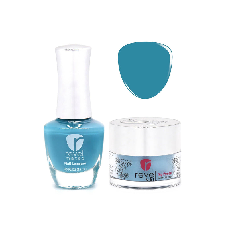 Revel Nail Dip Powder Revel Mates Lacquer Lacquer Polish + Dip Set | D301 Sky