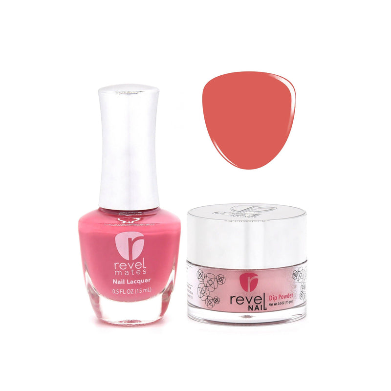 Revel Nail Dip Powder Revel Mates Lacquer Lacquer Polish + Dip Set | D316 Merlot