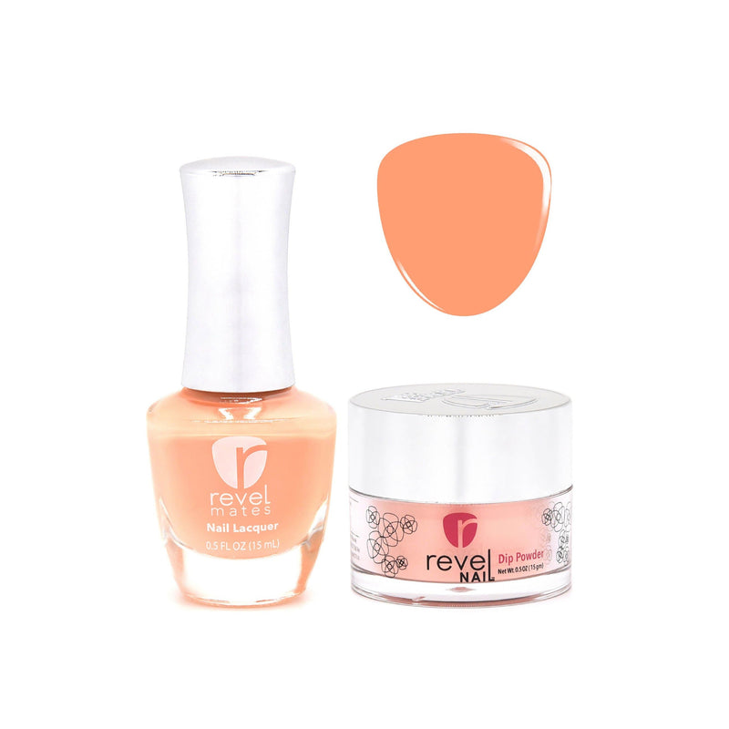 Revel Nail Dip Powder Revel Mates Lacquer Lacquer Polish + Dip Set | D320 Apricot