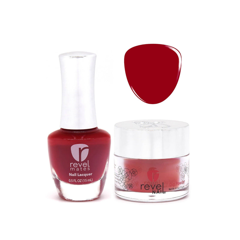 Revel Nail Dip Powder Revel Mates Lacquer Lacquer Polish + Dip Set | D328 Satin