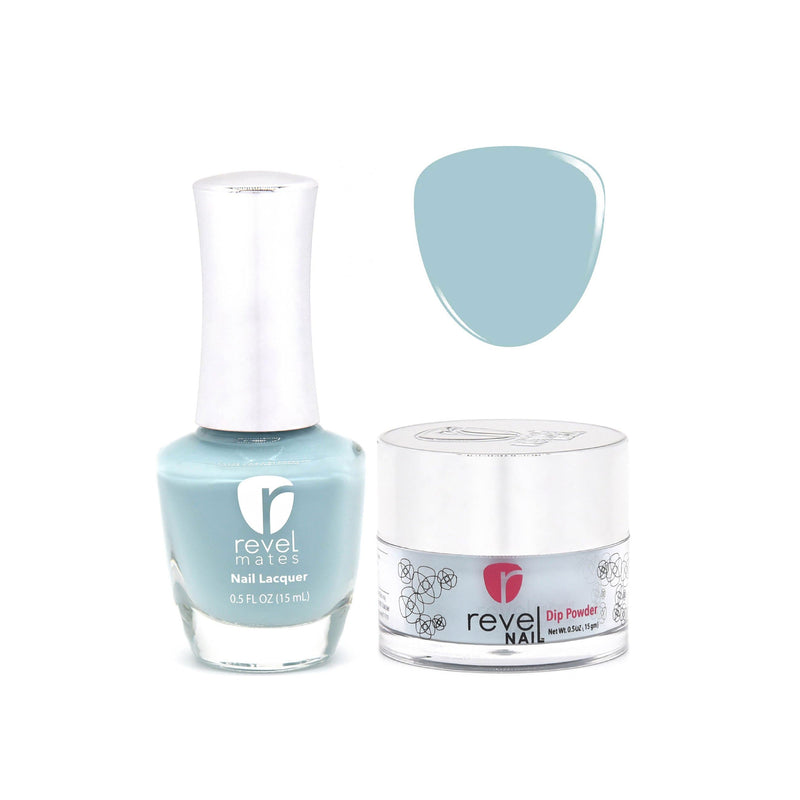 Revel Nail Dip Powder Revel Mates Lacquer Lacquer Polish + Dip Set | D333 Ice