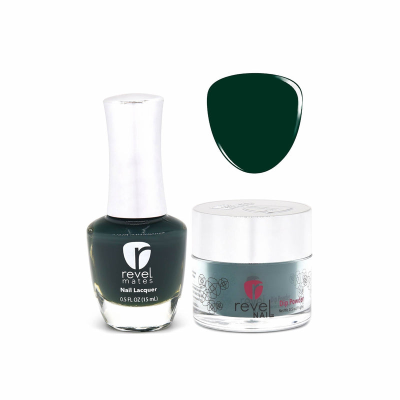 Revel Nail Dip Powder Revel Mates Lacquer Lacquer Polish + Dip Set | D339 Pine