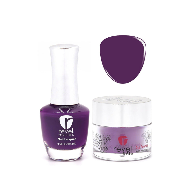 Revel Nail Dip Powder Revel Mates Lacquer Lacquer Polish + Dip Set | D357 Raven