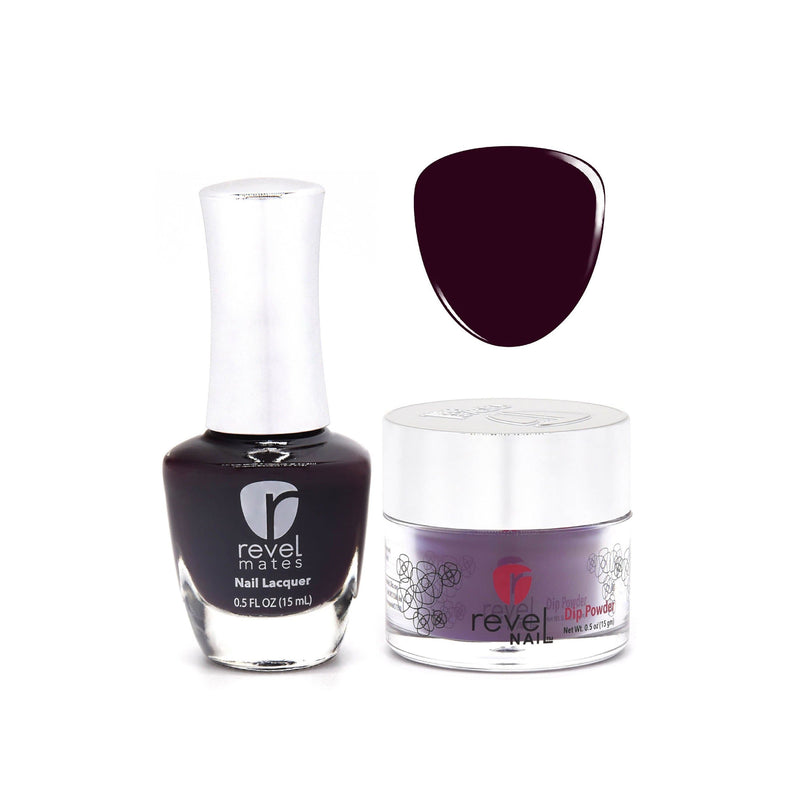 Revel Nail Dip Powder Revel Mates Lacquer Lacquer Polish + Dip Set | D368 Vamp