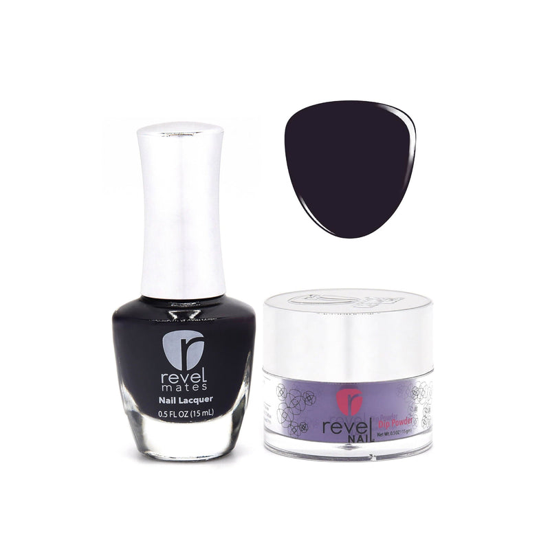 Revel Nail Dip Powder Revel Mates Lacquer Lacquer Polish + Dip Set | D370 Thief