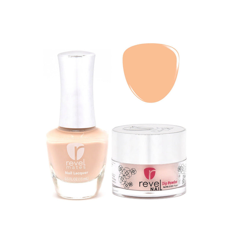 Revel Nail Dip Powder Revel Mates Lacquer Polish + Dip Set | D337 Flushed